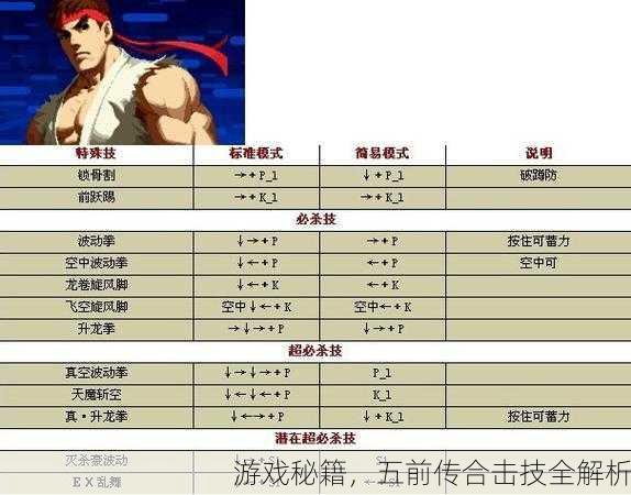 游戏秘籍，五前传合击技全解析