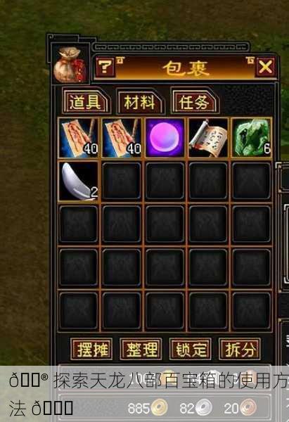 🎮 探索天龙八部百宝箱的使用方法 🎁