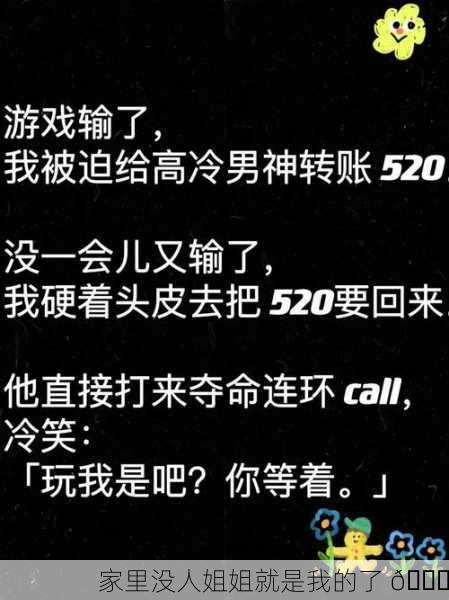 家里没人姐姐就是我的了 😏