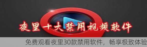 免费观看夜里30款禁用软件，畅享极致体验