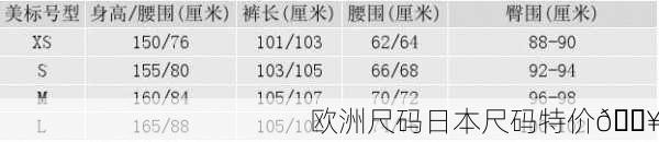 欧洲尺码日本尺码特价🔥