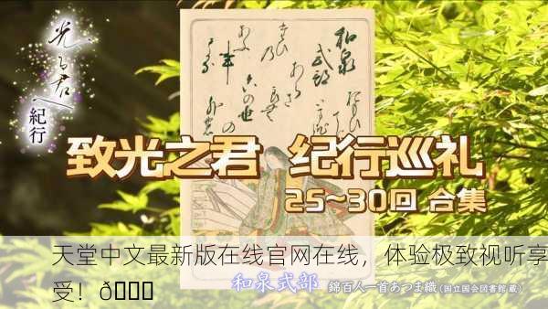 天堂中文最新版在线官网在线，体验极致视听享受！🎉