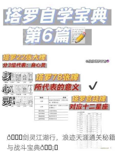 🌈剑灵江湖行，浪迹天涯通关秘籍与战斗宝典🗡️