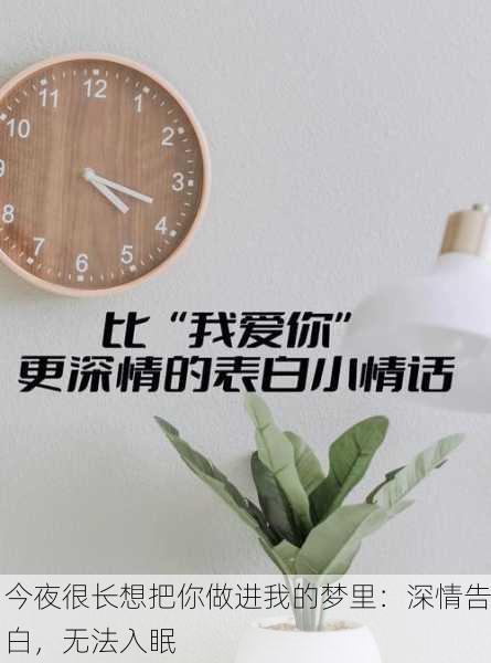 今夜很长想把你做进我的梦里：深情告白，无法入眠