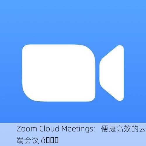Zoom Cloud Meetings：便捷高效的云端会议 🚀