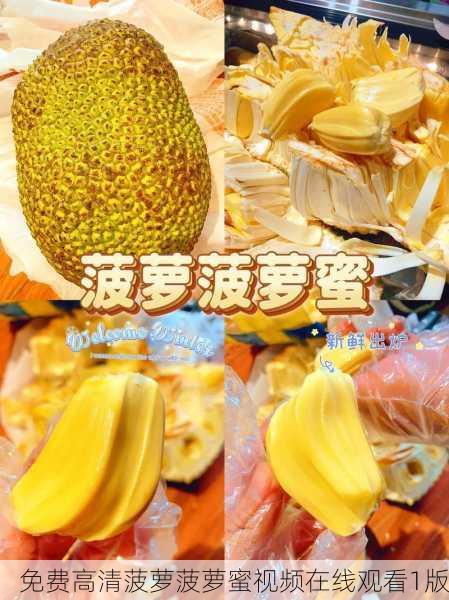 免费高清菠萝菠萝蜜视频在线观看1版
