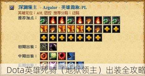 Dota英雄死骑（地狱领主）出装全攻略