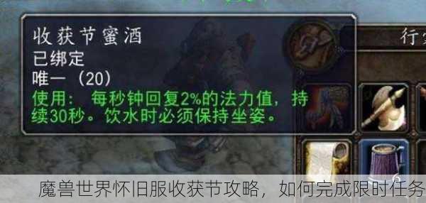 魔兽世界怀旧服收获节攻略，如何完成限时任务