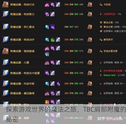 探索游戏世界的魔法之旅，TBC肩部附魔的秘密