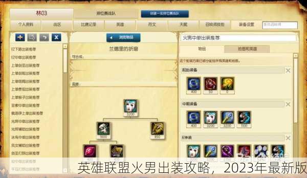 英雄联盟火男出装攻略，2023年最新版