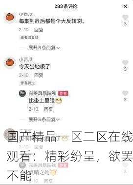 国产精品一区二区在线观看：精彩纷呈，欲罢不能
