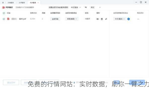 免费的行情网站：实时数据，助你一臂之力