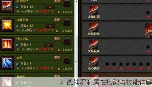 斗战神罗刹属性搭配与技能详解