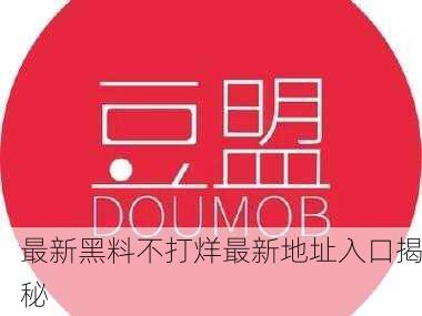最新黑料不打烊最新地址入口揭秘