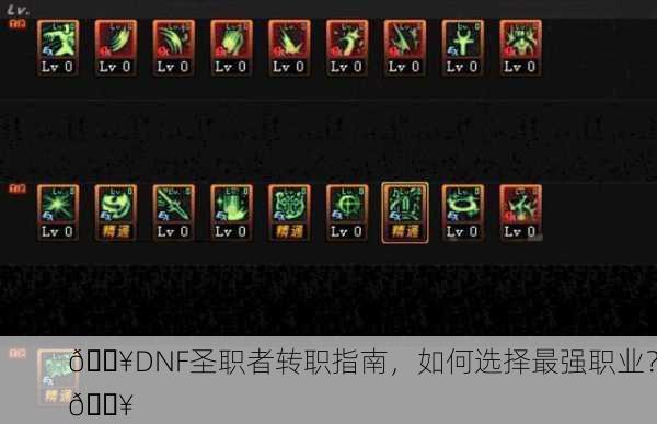 🔥DNF圣职者转职指南，如何选择最强职业？🔥