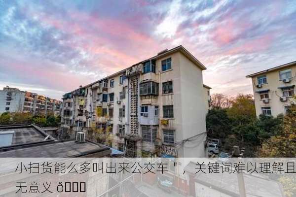 小扫货能么多叫出来公交车＂，关键词难以理解且无意义 🚍