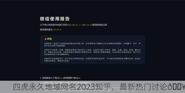 四虎永久地域网名2023知乎，最新热门讨论🔥