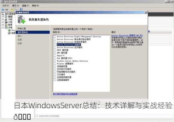 日本WindowsServer总结：技术详解与实战经验 🚀