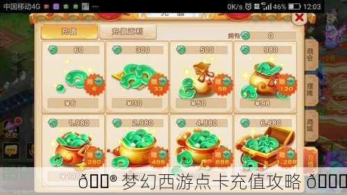 🎮 梦幻西游点卡充值攻略 💎