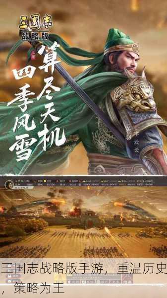 三国志战略版手游，重温历史，策略为王