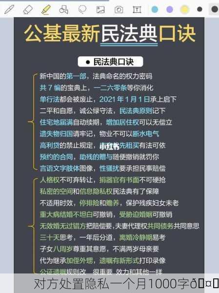 对方处置隐私一个月1000字🤔