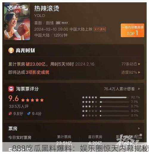 888吃瓜黑料爆料：娱乐圈惊天内幕揭秘