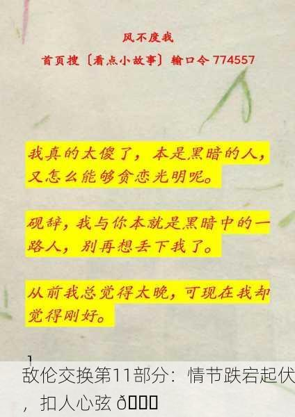 敌伦交换第11部分：情节跌宕起伏，扣人心弦 📚
