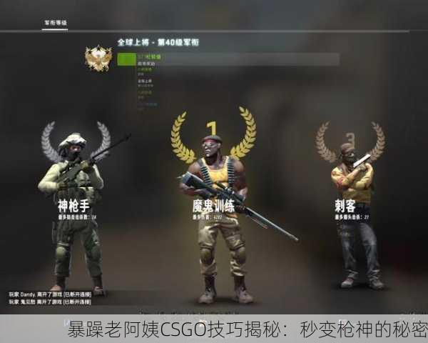 暴躁老阿姨CSGO技巧揭秘：秒变枪神的秘密