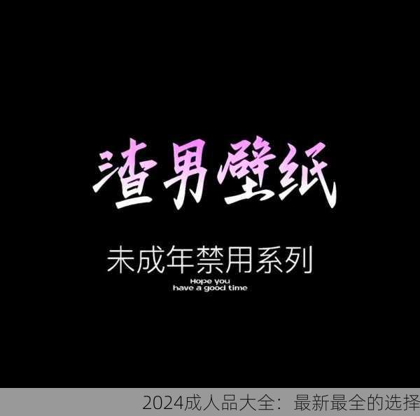 2024成人品大全：最新最全的选择