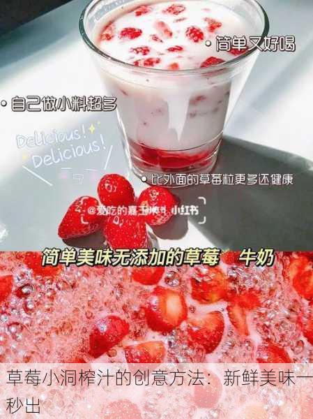 草莓小洞榨汁的创意方法：新鲜美味一秒出