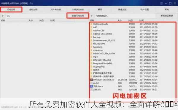 所有免费加密软件大全视频：全面详解🎥