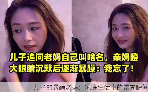 儿子的暴躁老妈：家庭生活中的雷霆瞬间