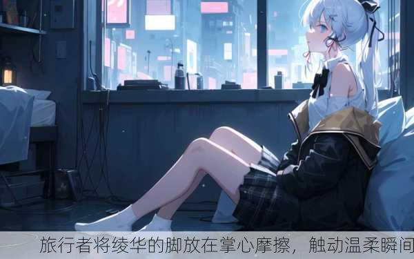旅行者将绫华的脚放在掌心摩擦，触动温柔瞬间