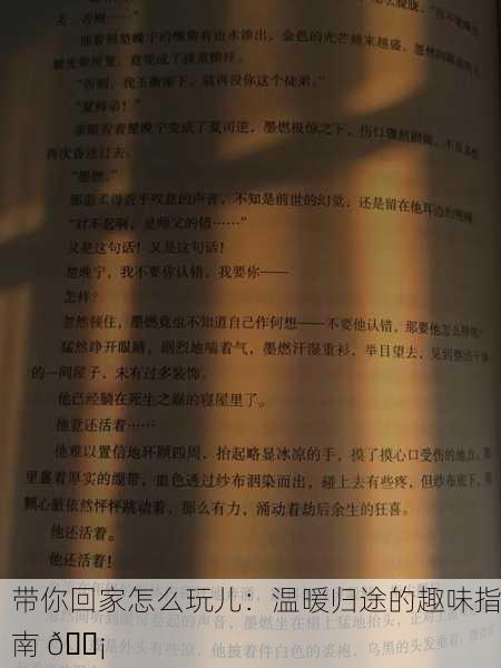 带你回家怎么玩儿：温暖归途的趣味指南 🏡