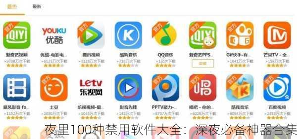 夜里100种禁用软件大全：深夜必备神器合集
