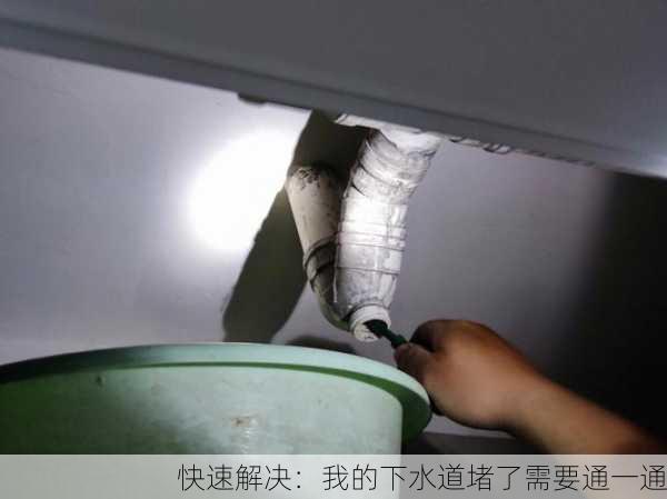 快速解决：我的下水道堵了需要通一通