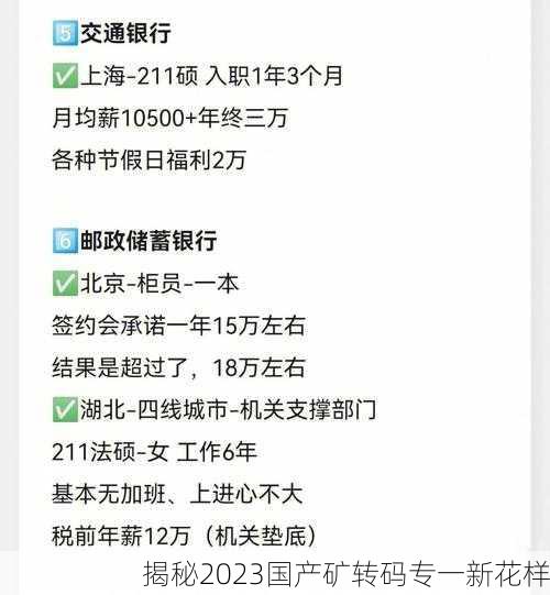 揭秘2023国产矿转码专一新花样