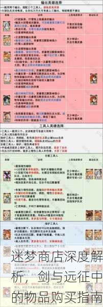 迷梦商店深度解析，剑与远征中的物品购买指南