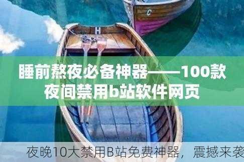 夜晚10大禁用B站免费神器，震撼来袭