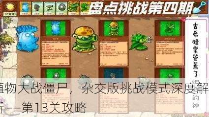 植物大战僵尸，杂交版挑战模式深度解析——第13关攻略