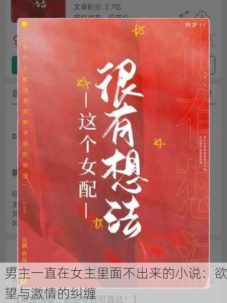 男主一直在女主里面不出来的小说：欲望与激情的纠缠