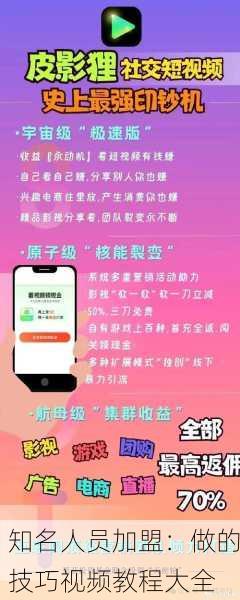 知名人员加盟：做的技巧视频教程大全