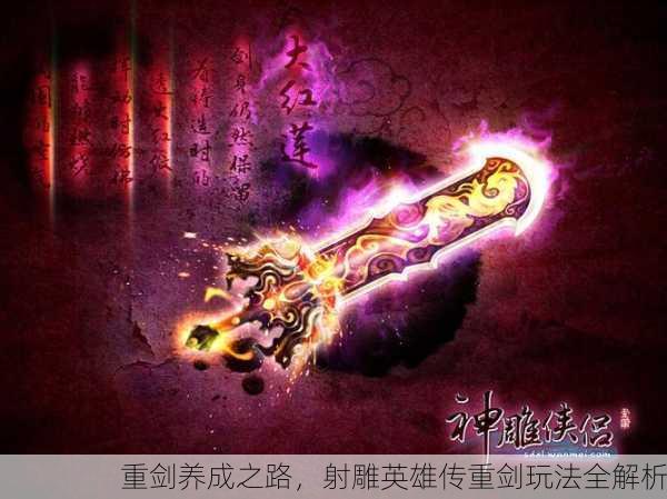 重剑养成之路，射雕英雄传重剑玩法全解析