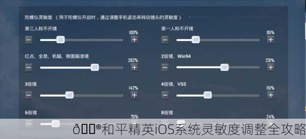 🎮和平精英iOS系统灵敏度调整全攻略