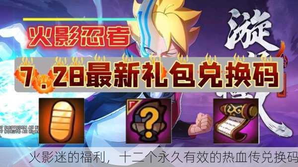 火影迷的福利，十二个永久有效的热血传兑换码