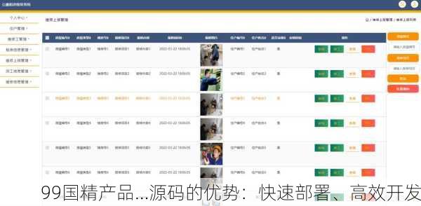 99国精产品…源码的优势：快速部署、高效开发