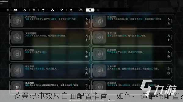 苍翼混沌效应白面配置指南，如何打造最强配置？