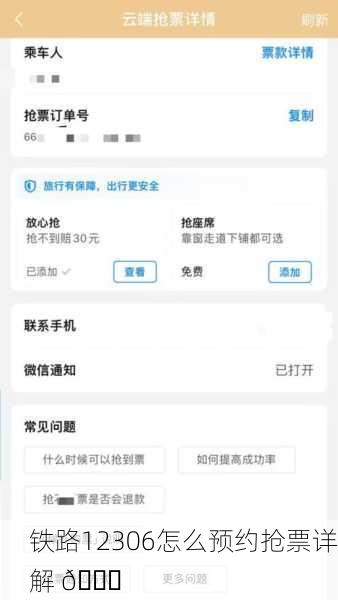 铁路12306怎么预约抢票详解 🚄