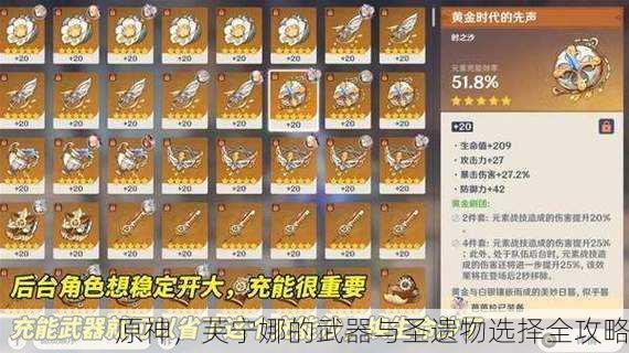 原神，芙宁娜的武器与圣遗物选择全攻略