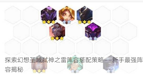 探索幻想圣域弑神之雷阵容搭配策略——新手最强阵容揭秘